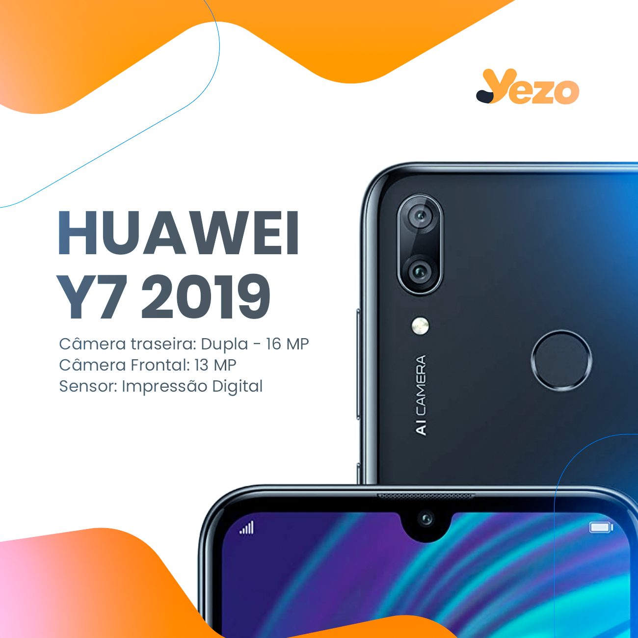 Huawei Y7 Pro 2019 - 4GB + 64GB DUAL SIM