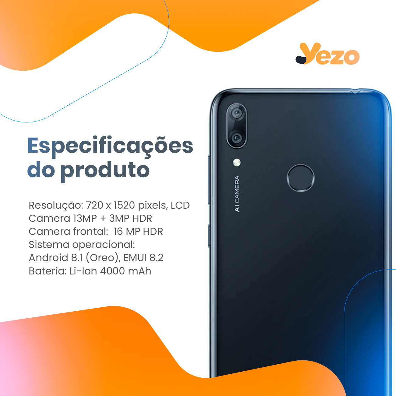 Huawei Y7 Pro 2019 - 4GB + 64GB DUAL SIM