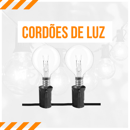 Cordões de Luz G40 - Coloque um Toque Moderno na Decoração do Seu Quintal, Ambientes de Festa e Eventos